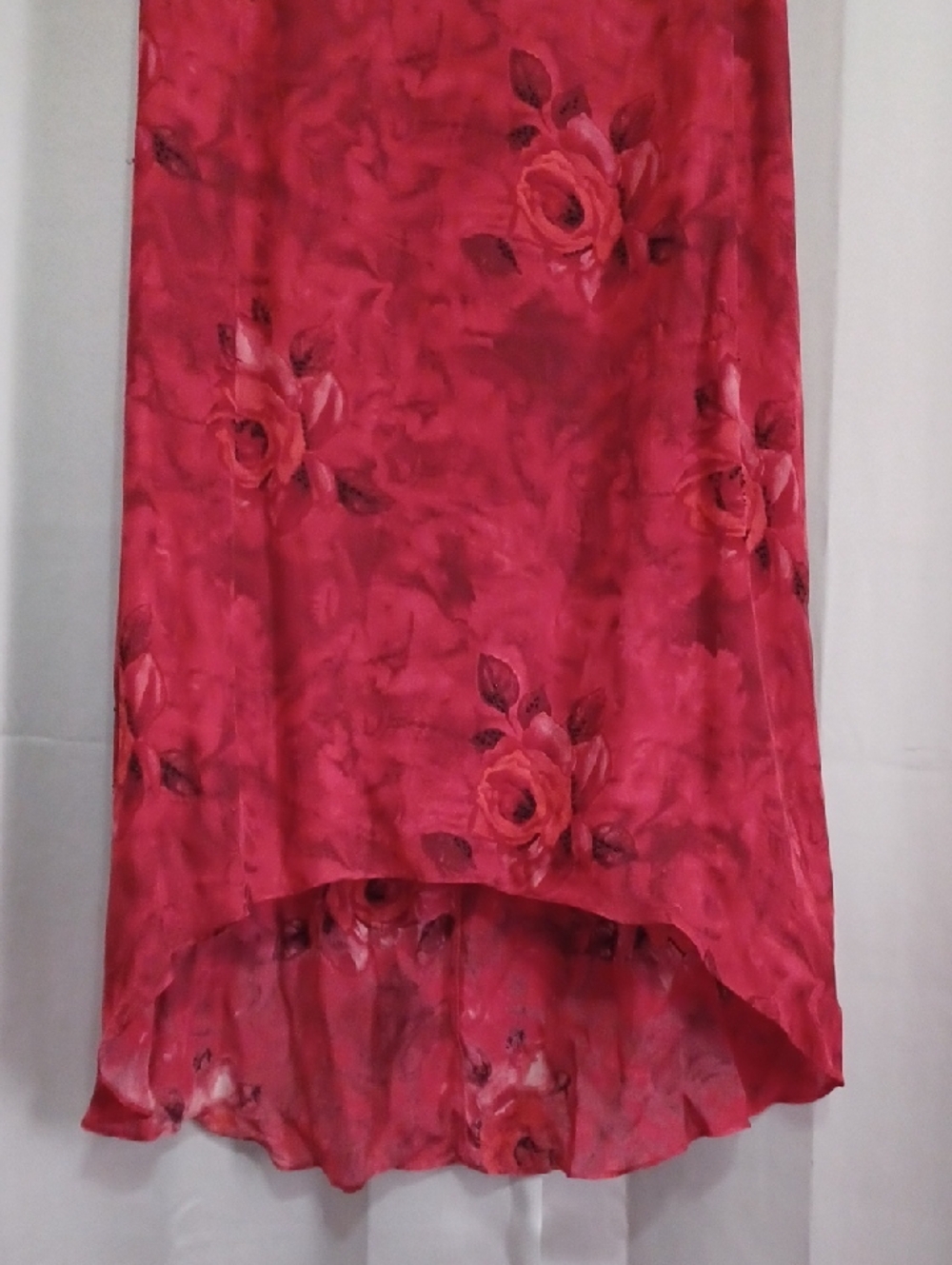 Spenser Jeremy Woman Silk Rosette High/Low Asymmetrical Hem Midi Dress Sz 16 - Picture 7 of 14